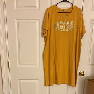 Calvin Klein Gold Logo Mustard Dress
NWT